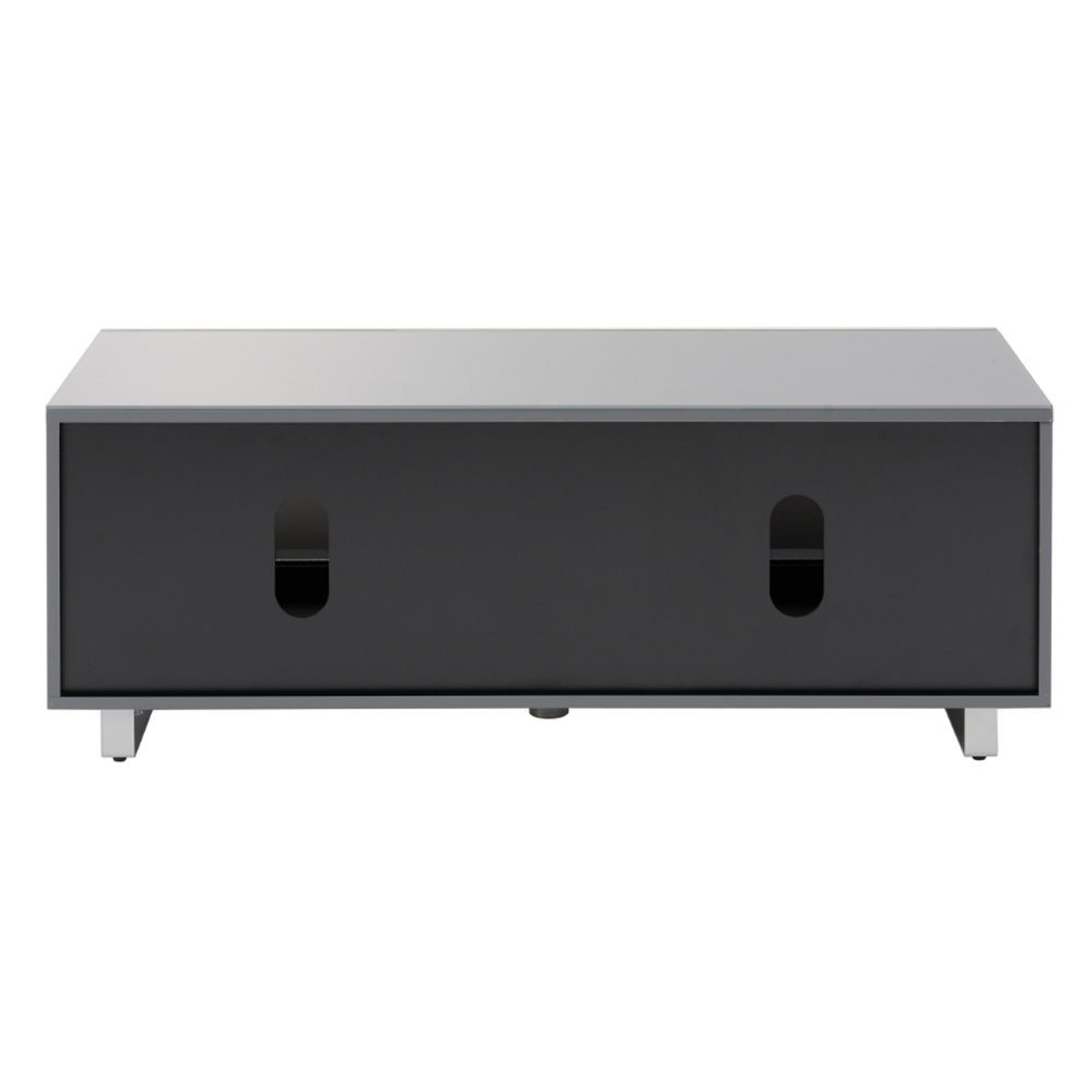 Sofia 1200mm Glass Top TV Stand With 1 Door - Grey High Gloss