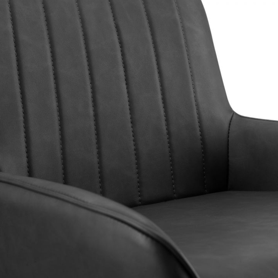 Sakaye Black Faux Leather Bar Chairs In Pair