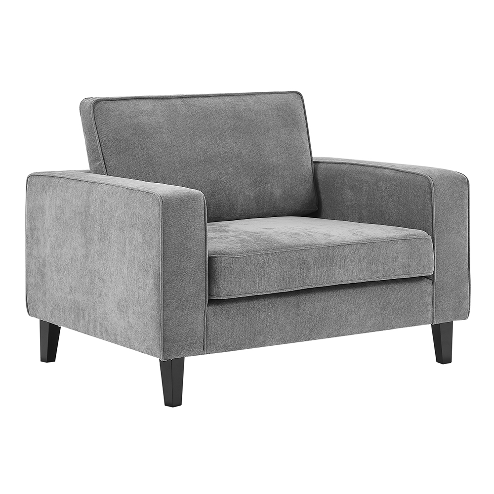 Soho Fabric 1 Seater Sofa In Grey