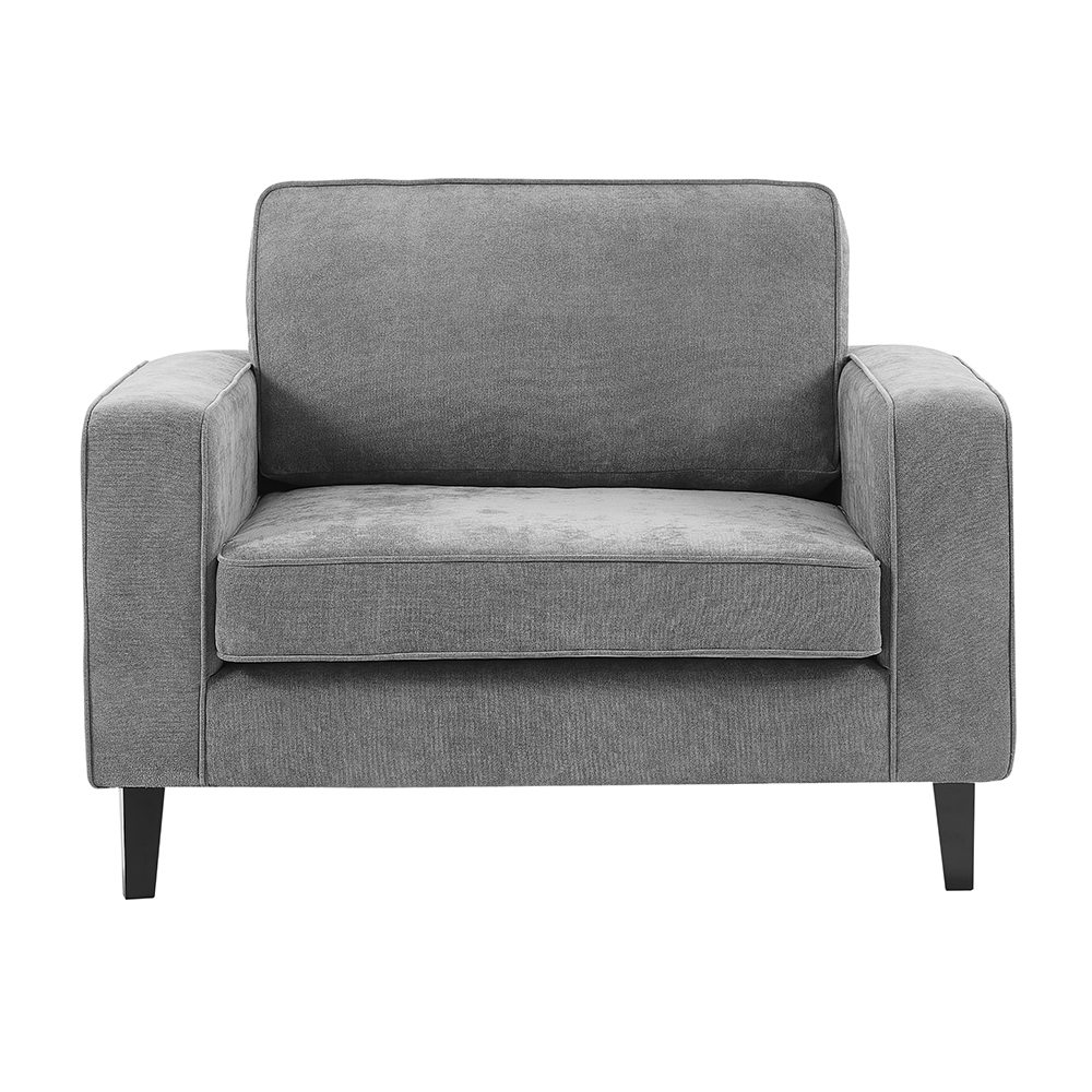 Soho Fabric 1 Seater Sofa In Grey