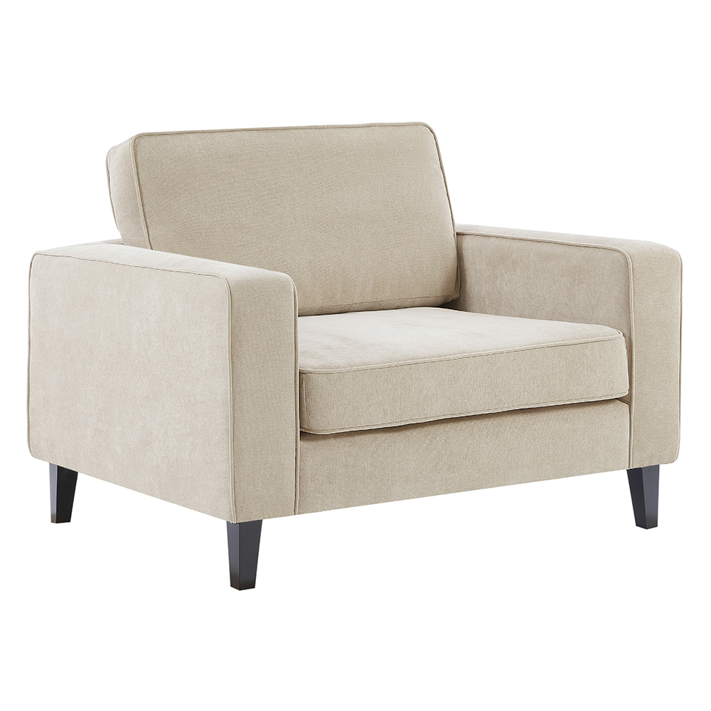 Soho Fabric 1 Seater Sofa In Stone