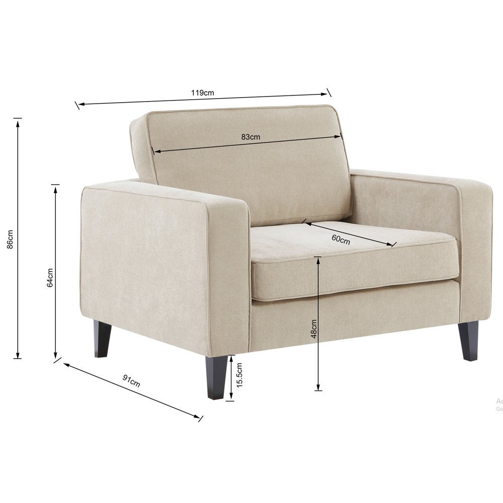 Soho Fabric 3+2+1 Seater Sofa Set In Stone