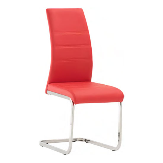 Read more about Sako faux leather dining chair in red