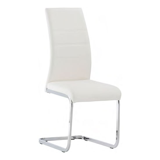 Read more about Sako faux leather dining chair in white