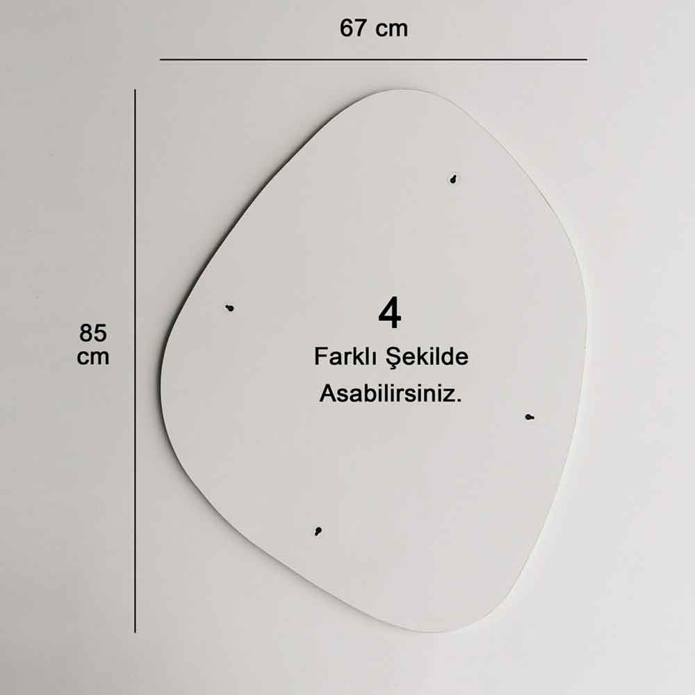 Soho Glass Wall Mirror with White Wooden Frame