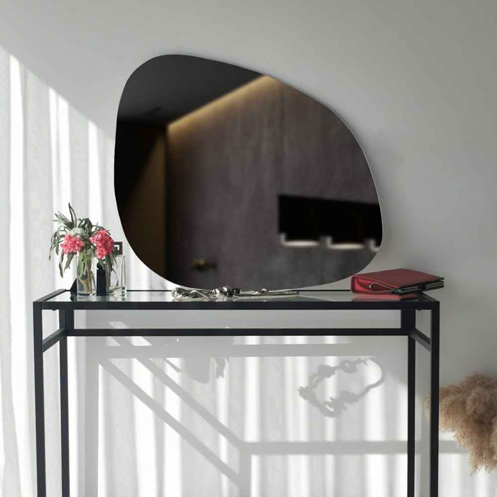 Soho Glass Wall Mirror with White Wooden Frame