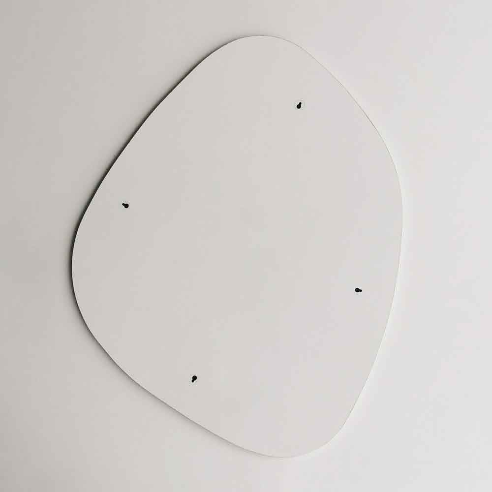 Soho Glass Wall Mirror with White Wooden Frame
