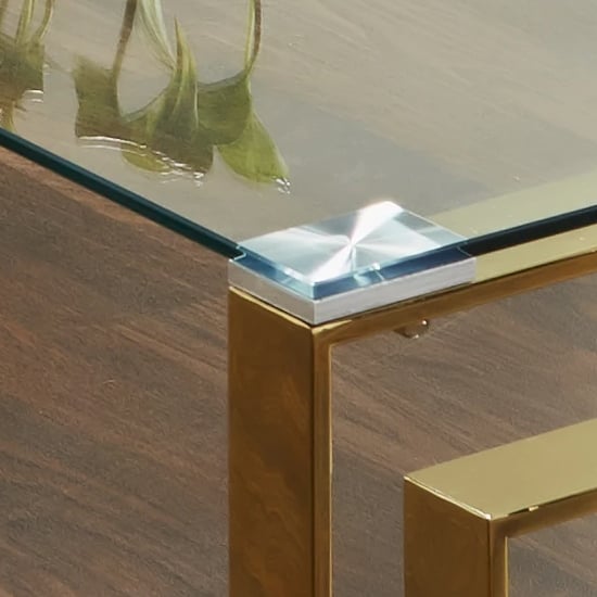 Solana Clear Glass Top Coffee Table With Gold Frame_3