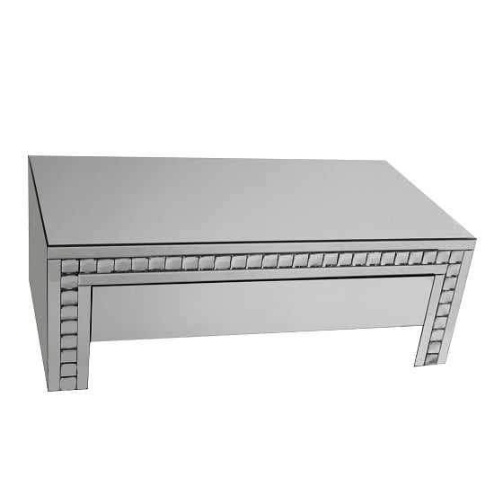 Solano Mirrored Glass Coffee Table With 1 Drawer Furniture in Fashion