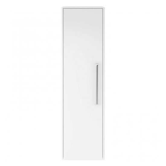 Photo of Solaria 35cm bathroom wall hung tall unit in pure white