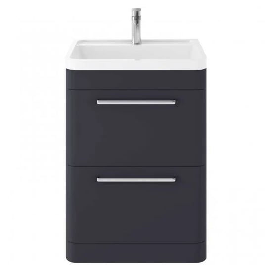 Read more about Solaria 60cm vanity unit with polymarble basin in indigo blue