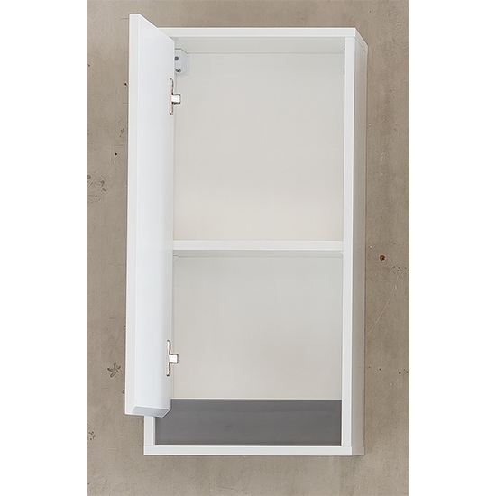 Solet Bathroom Wall Storage In White High Gloss FiF