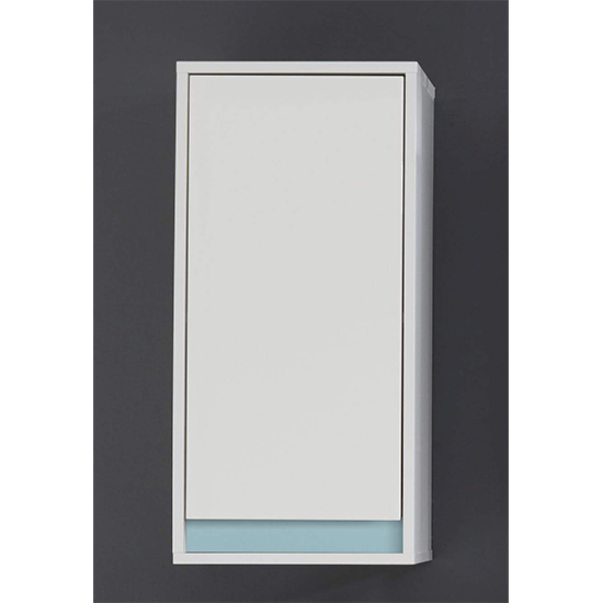 Solet Bathroom Wall Storage Cabinet In White High Gloss | FiF