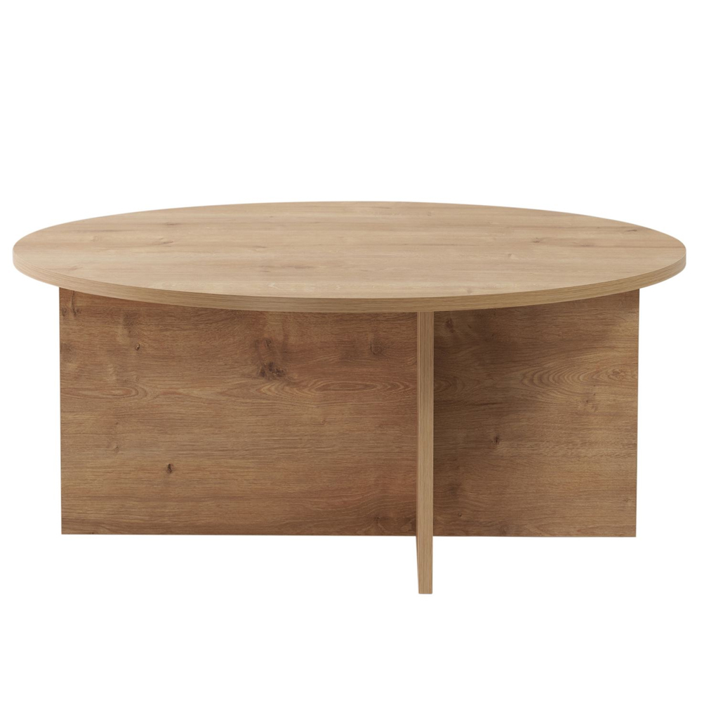 Soleva Round Wooden Coffee Table in Sapphire Oak