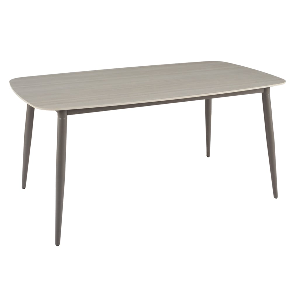 Solomona Ceramic Rectangular Dining Table In Matt Latte