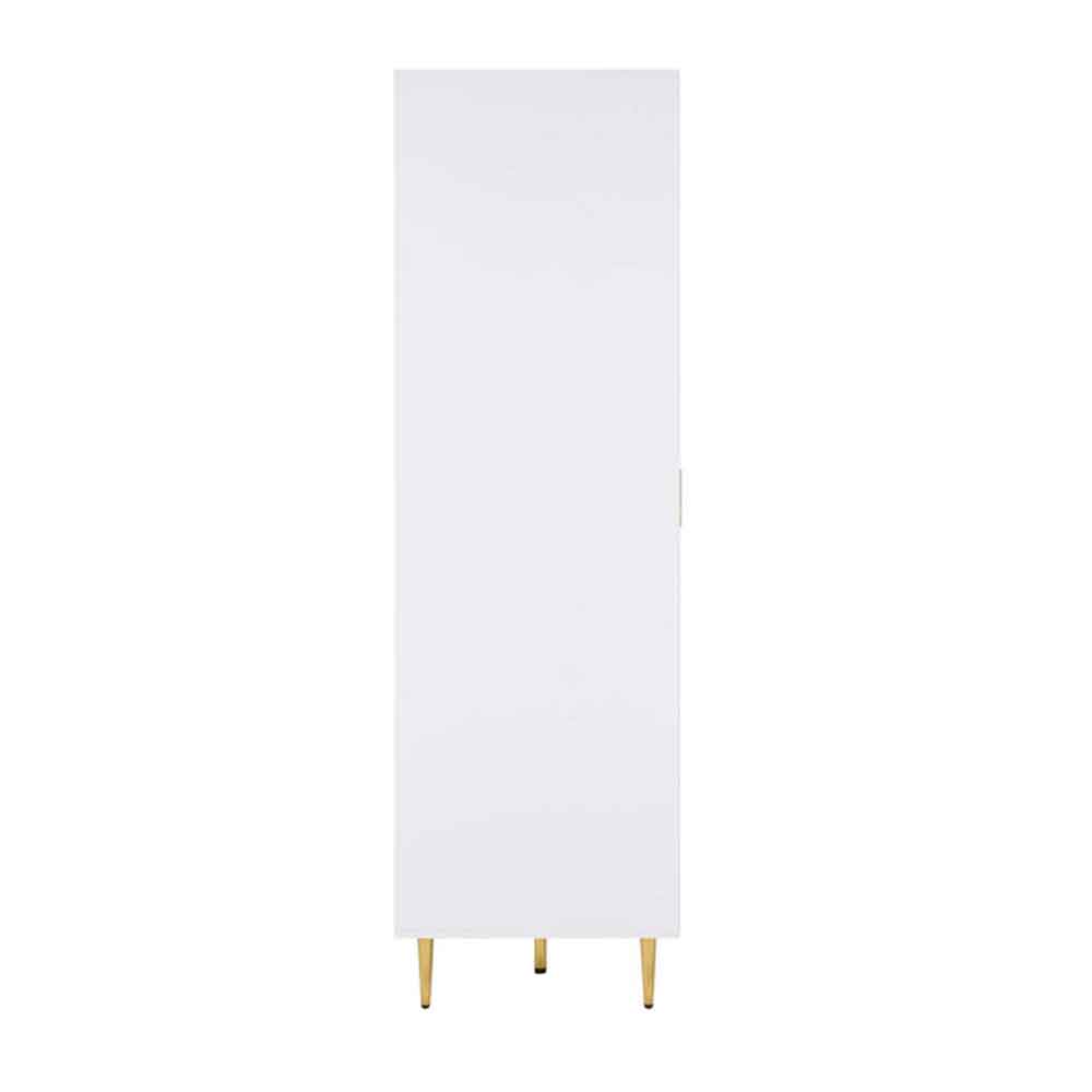 Solvian Wooden Fluted Wardrobe with 2 Doors in White