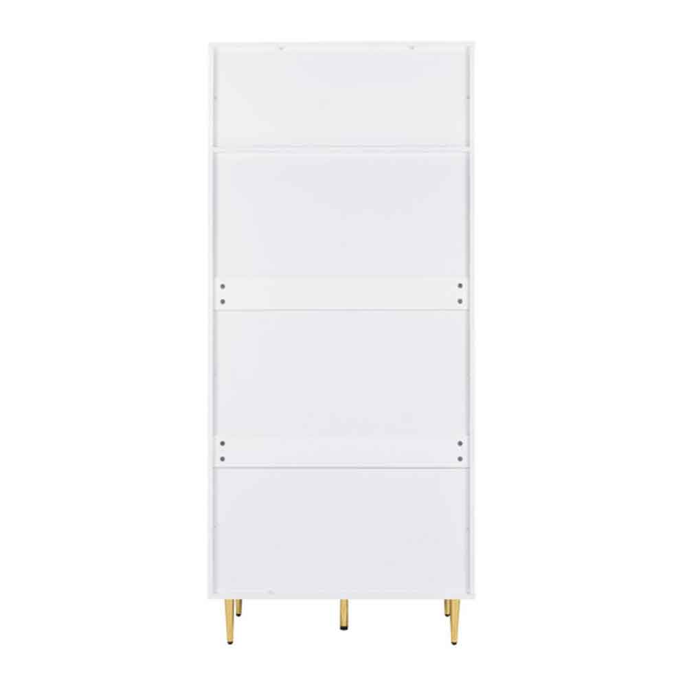 Solvian Wooden Fluted Wardrobe with 2 Doors in White
