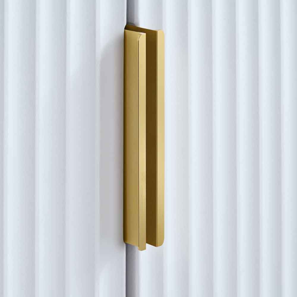 Solvian Wooden Fluted Wardrobe with 2 Doors in White