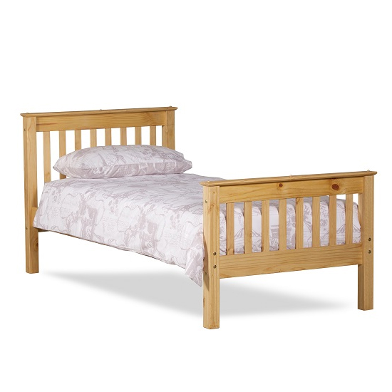 Somalin Wooden Single Bed In Waxed Pine_2