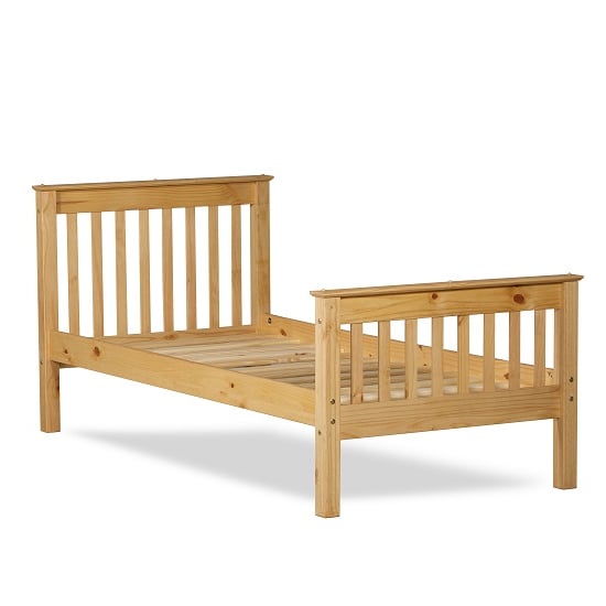 Somalin Wooden Single Bed In Waxed Pine_3