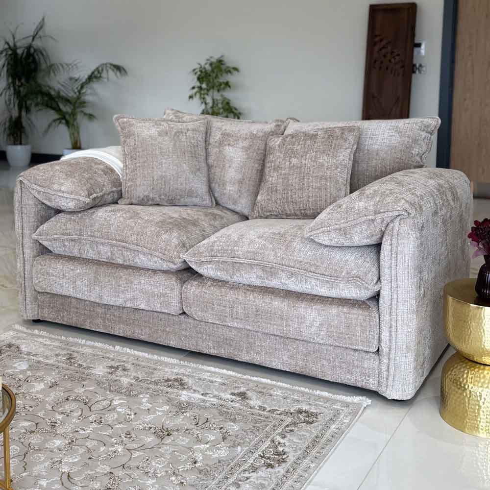 Somera Fabric 2 Seater Sofa in Beige