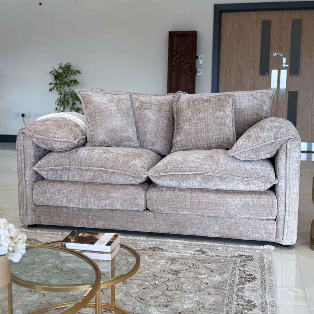 Somera Fabric 2 Seater Sofa in Beige