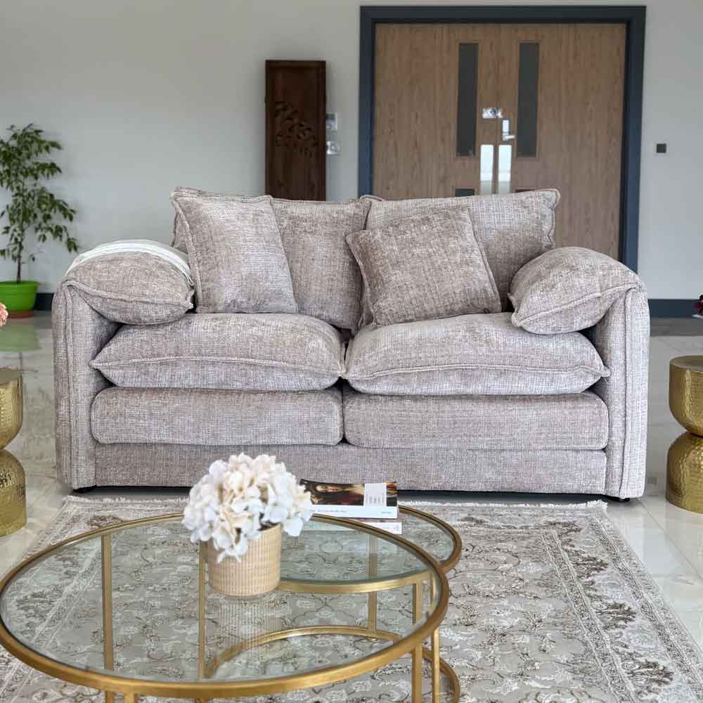Somera Fabric 2 Seater Sofa in Beige