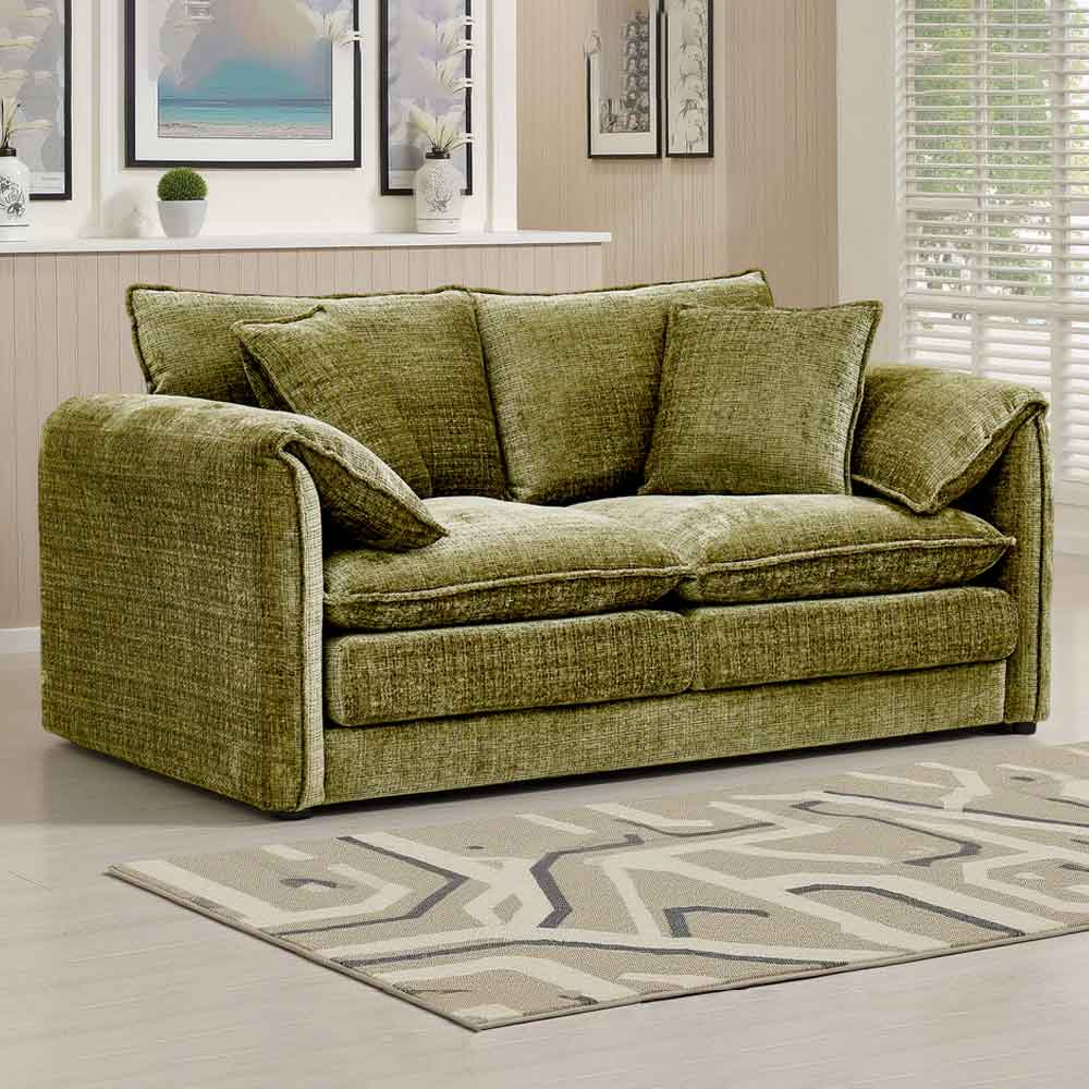 Somera Fabric 2 Seater Sofa in Green