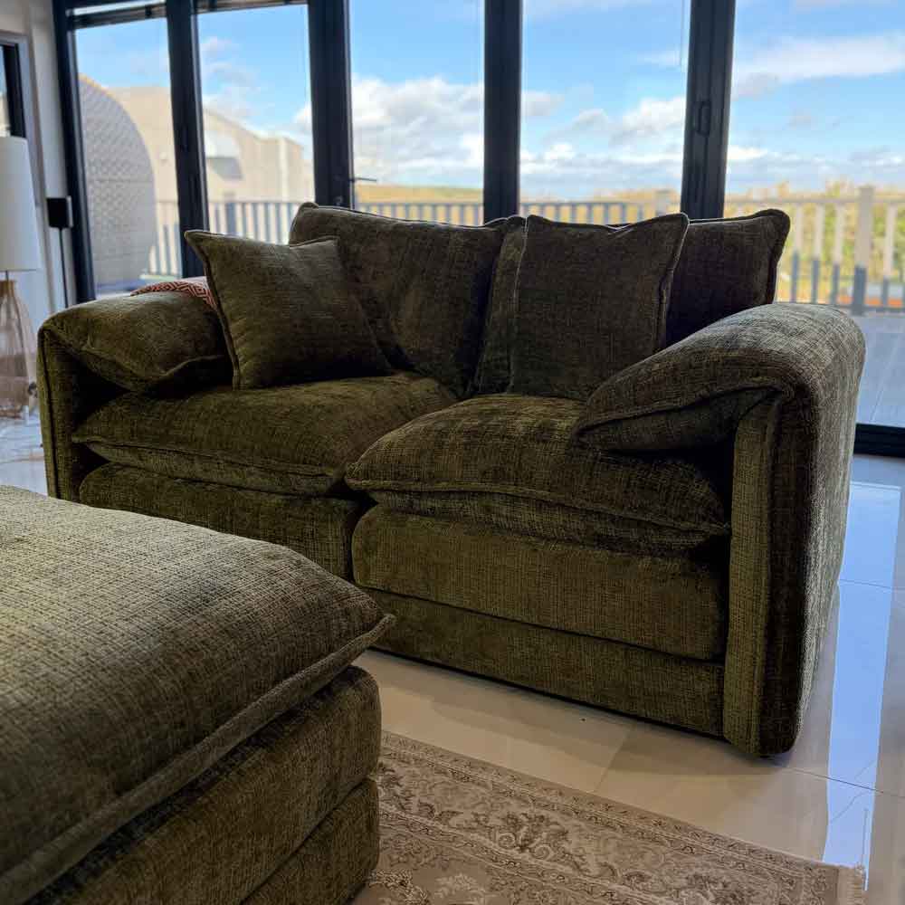 Somera Fabric 2 Seater Sofa in Green