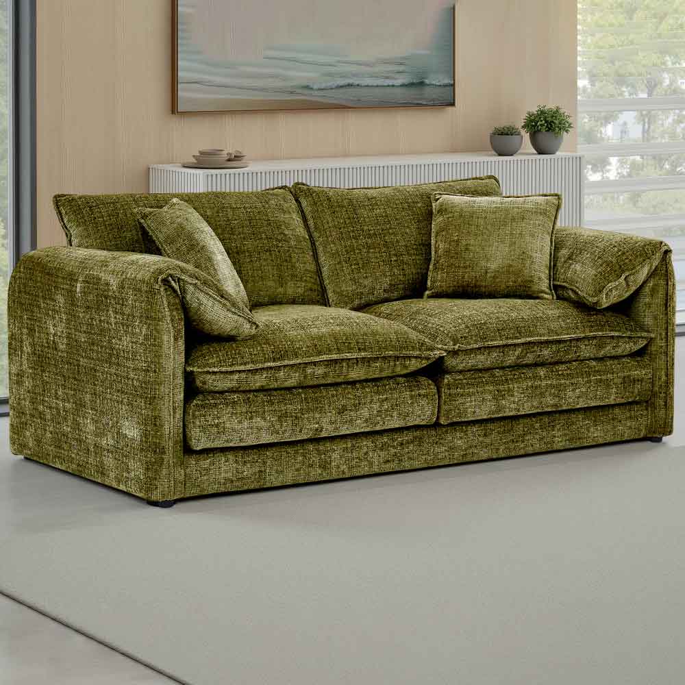 Somera Fabric 3+2 Seater Sofa Set in Green