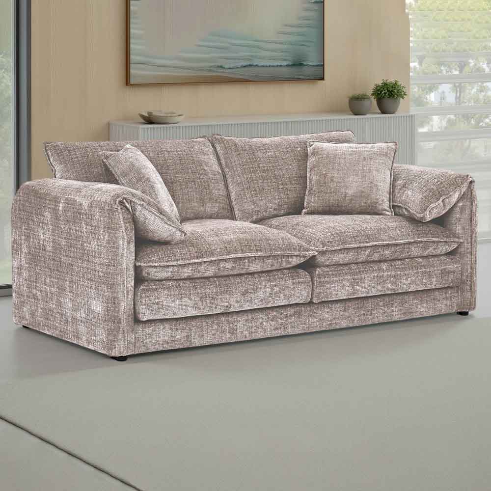 Somera Fabric 3 Seater Sofa in Beige