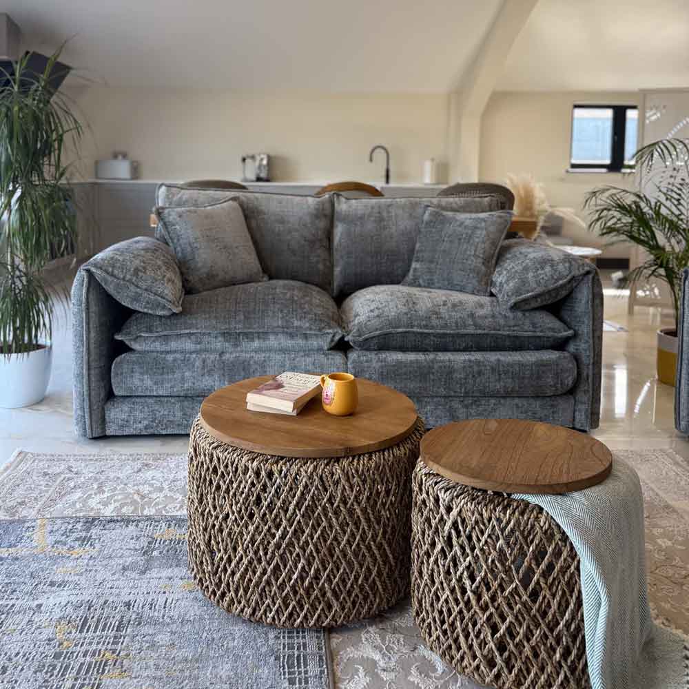 Somera Fabric 3 Seater Sofa in Grey