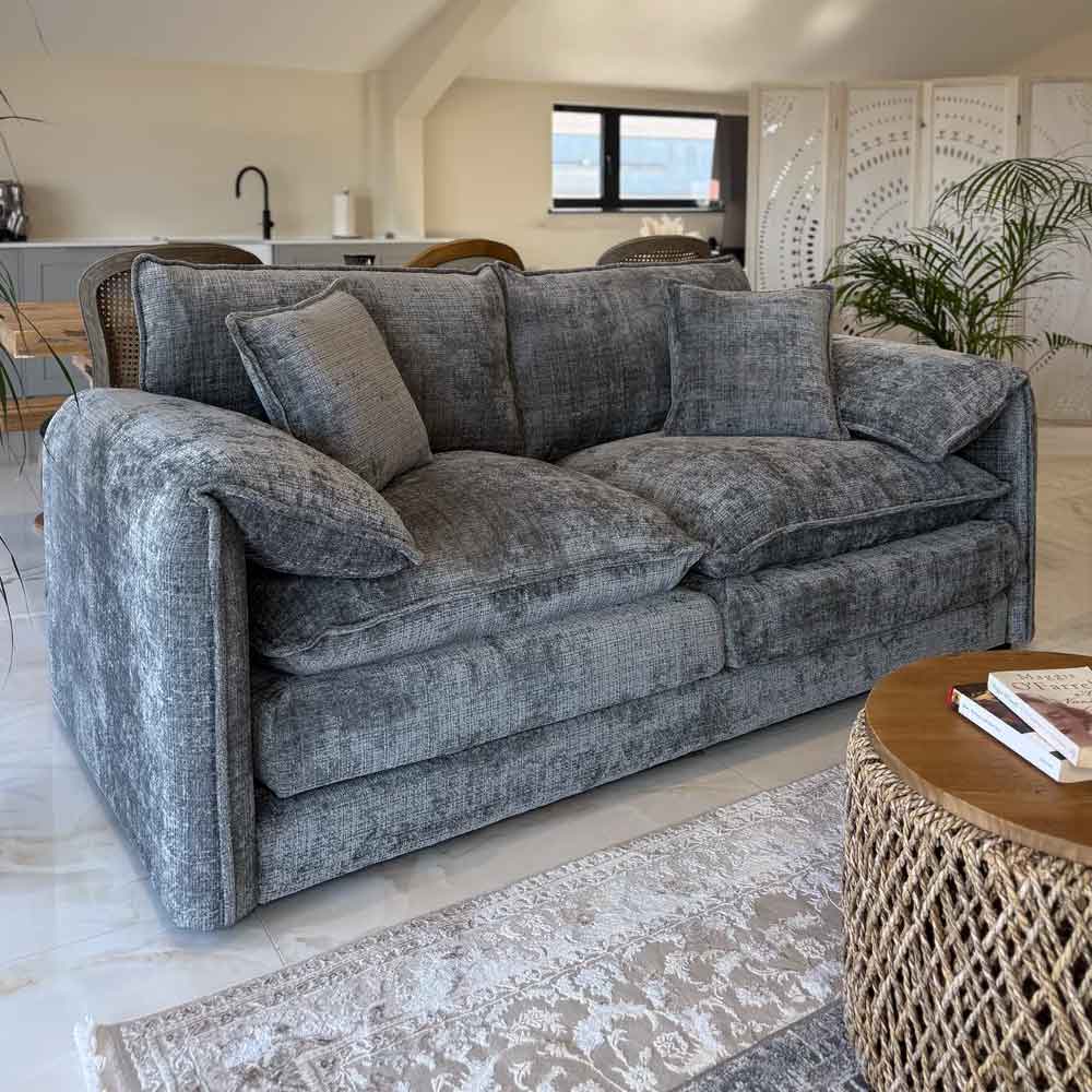 Somera Fabric 3 Seater Sofa in Grey