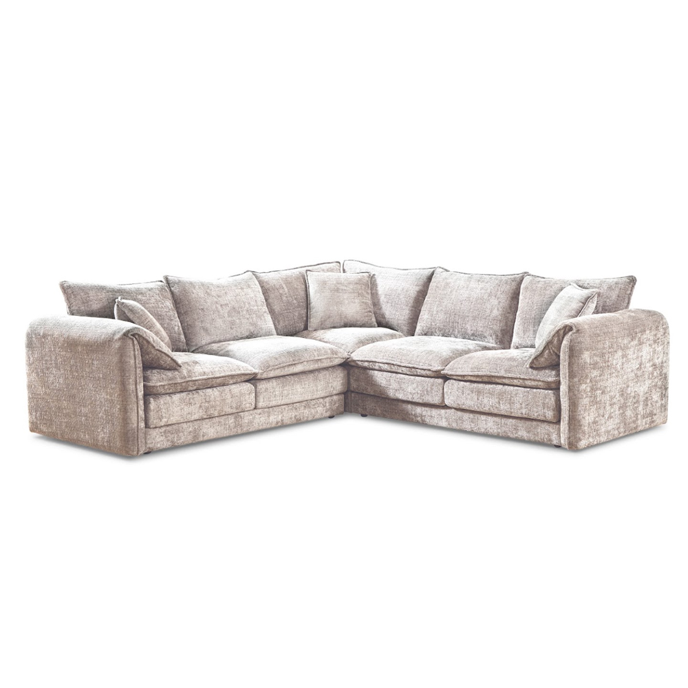 Somera Fabric Corner Sofa in Beige