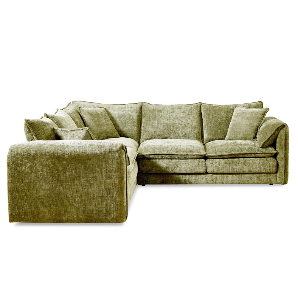 Somera Fabric Corner Sofa in Green