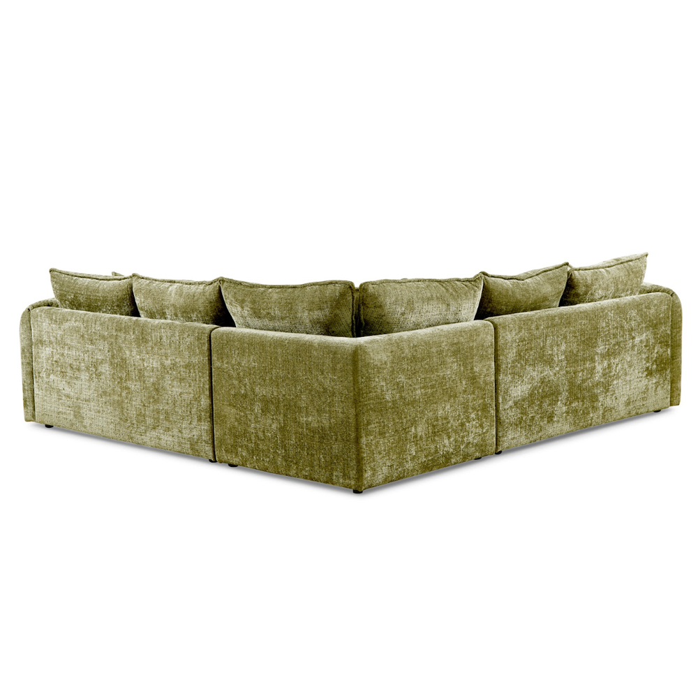 Somera Fabric Corner Sofa in Green