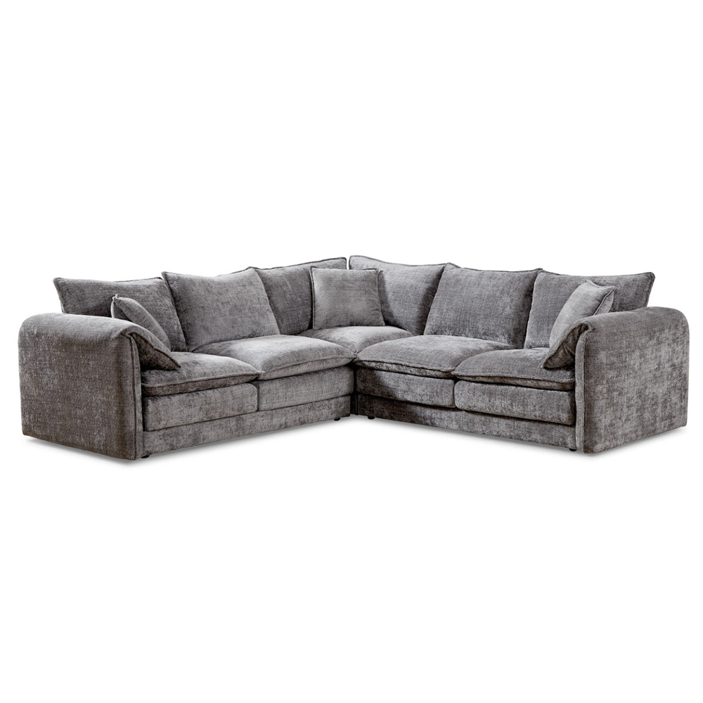 Somera Fabric Corner Sofa in Grey