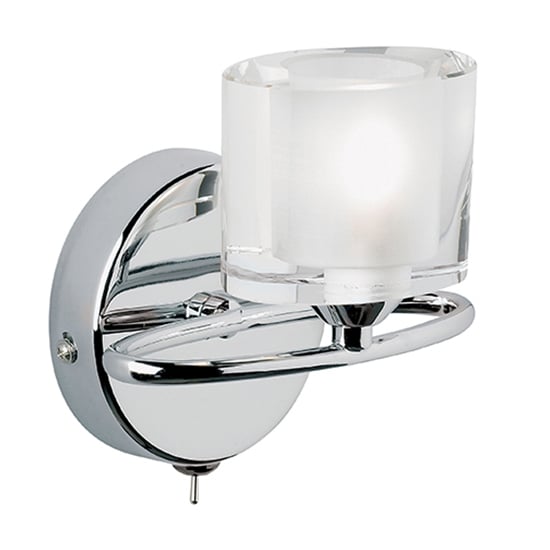 Photo of Sonata clear and frosted crystal wall light in chrome