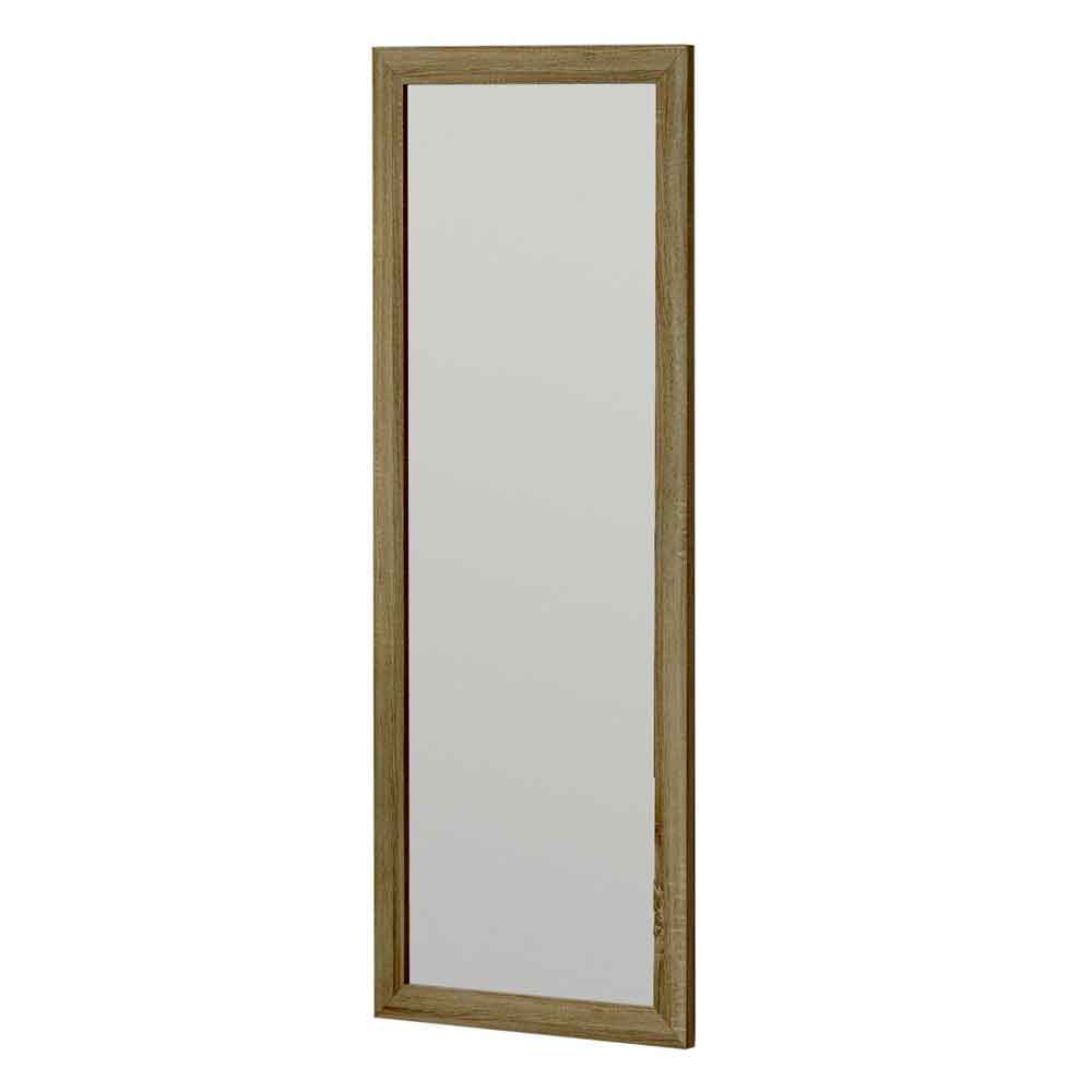Sonny Glass Wall Mirror with Natural Wooden Frame