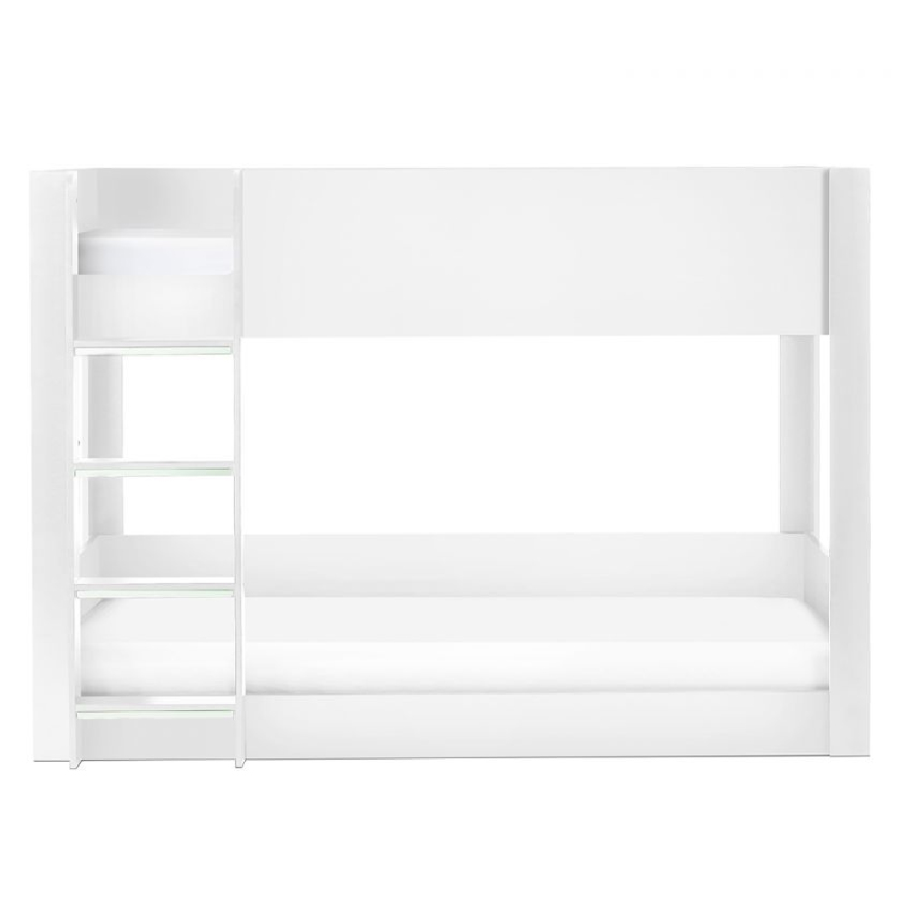 Sonora Wooden Children Bunk Bed With Ladder In White