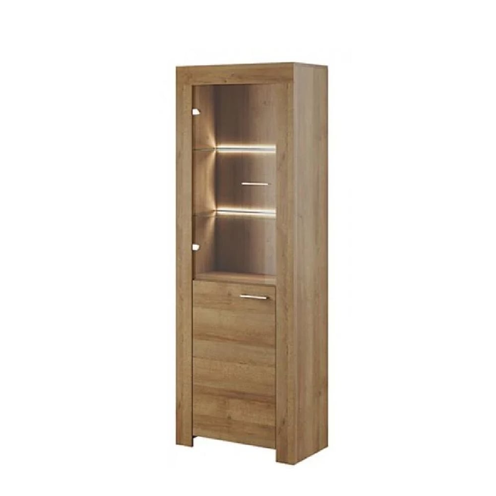 Sonora Wooden Display Cabinet With 2 Doors In Riviera Oak