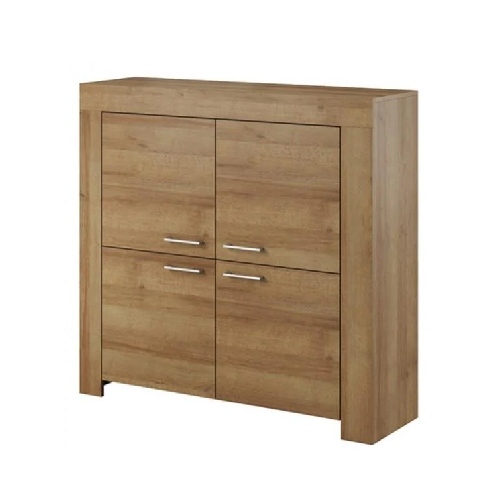 Sonora Wooden Storage Cabinet With 4 Doors In Riviera Oak