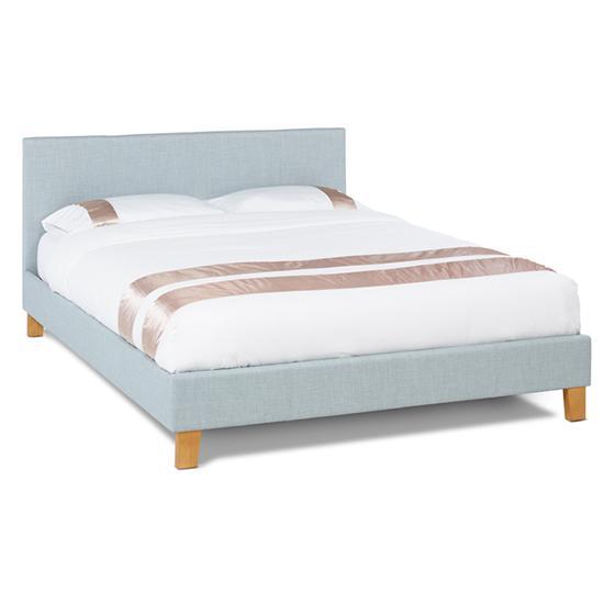Product photograph of Sophia Ice Fabric Upholstered Double Bed from Furniture in Fashion