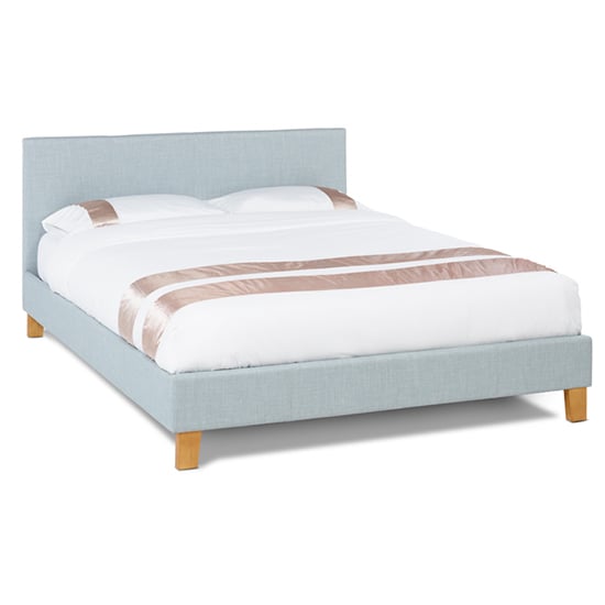 Product photograph of Sophia Ice Fabric Upholstered King Size Bed from Furniture in Fashion