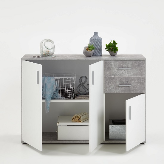 Sophia Wooden Sideboard In Light Atelier And White_2