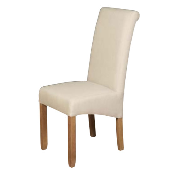 Sophie Fabric Dining Chair In Beige