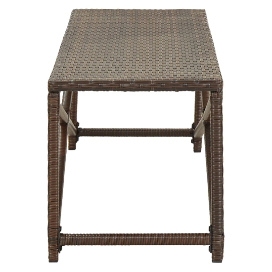 Sophiya 120cm Poly Rattan Garden Seating Bench In Brown