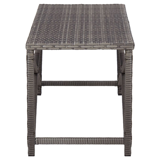 Sophiya 120cm Poly Rattan Garden Seating Bench In Grey