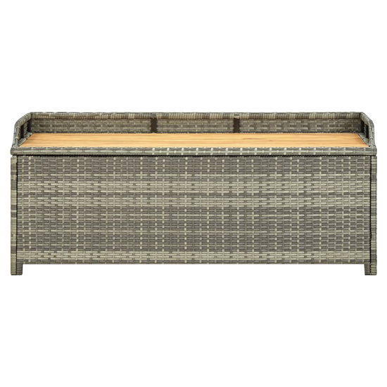 Sophiya Poly Rattan Garden Storage Seating Bench In Grey