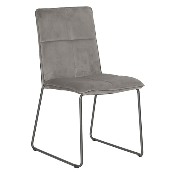 Sorani Velvet Dining Chair With Metal Legs In Mink